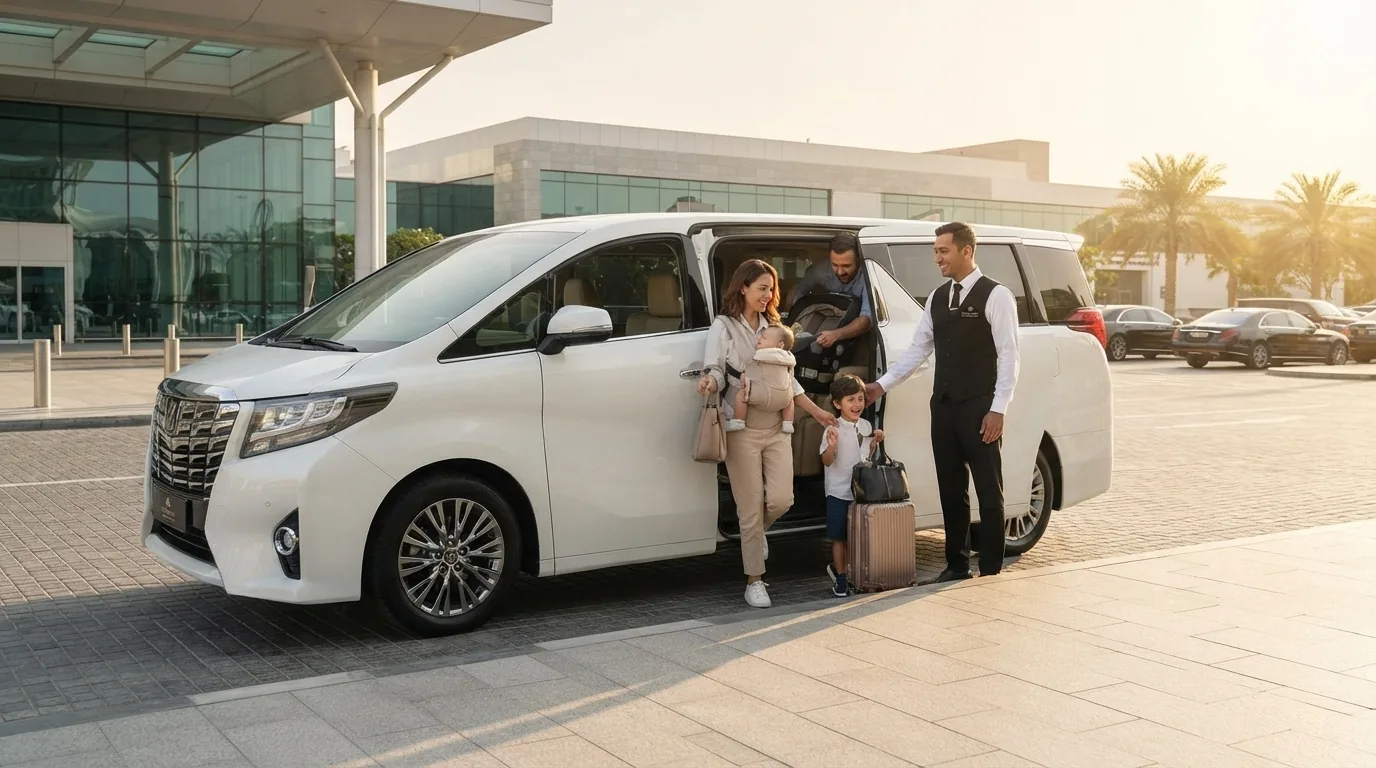 Van picking up family at — Wollondilly Airport Shuttle